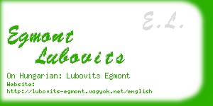 egmont lubovits business card